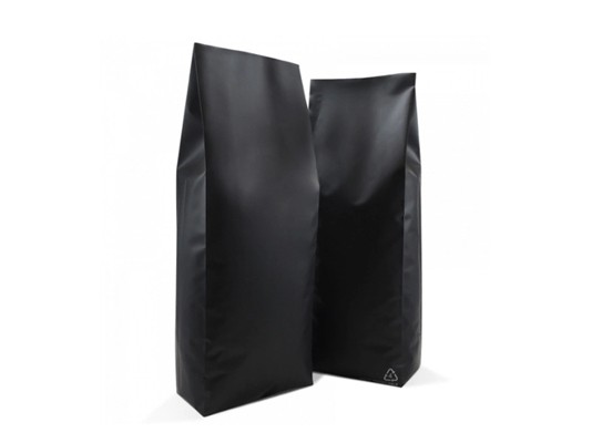 MATTE BLACK RECYCLABLE SIDE GUSSET POUCH WHOLESALE