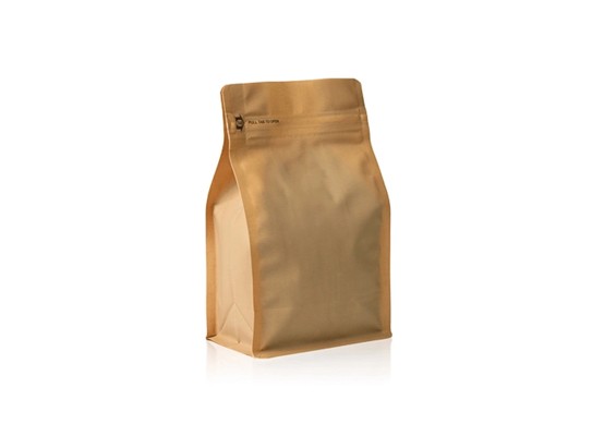 MATTE BROWN RECYCLABLE FLAT BOTTOM POUCH WHOLESALE